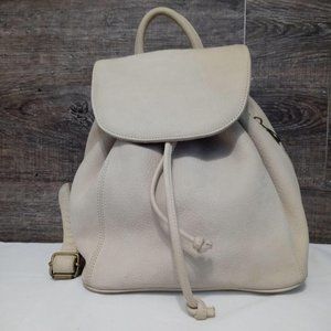 LJS Collection beige nubuck backpack